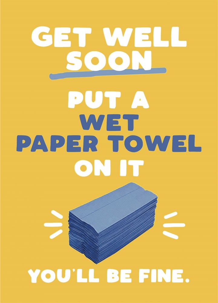Wet Paper Towel Card