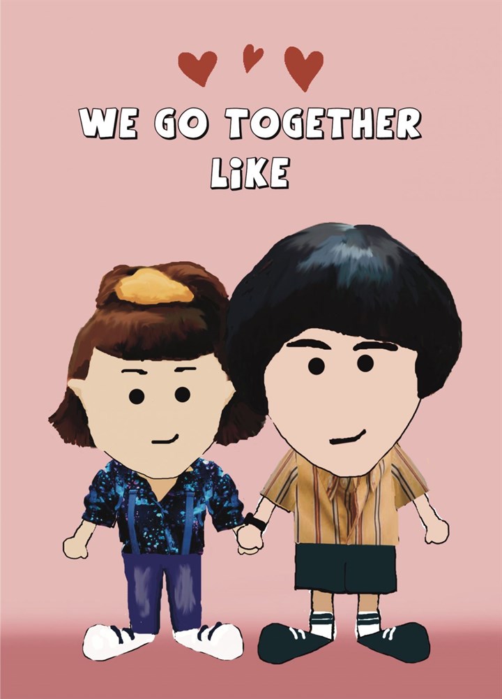 Stranger Things Eleven And Mike Card