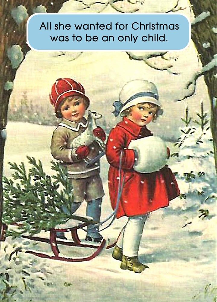 Christmas Only Child Card