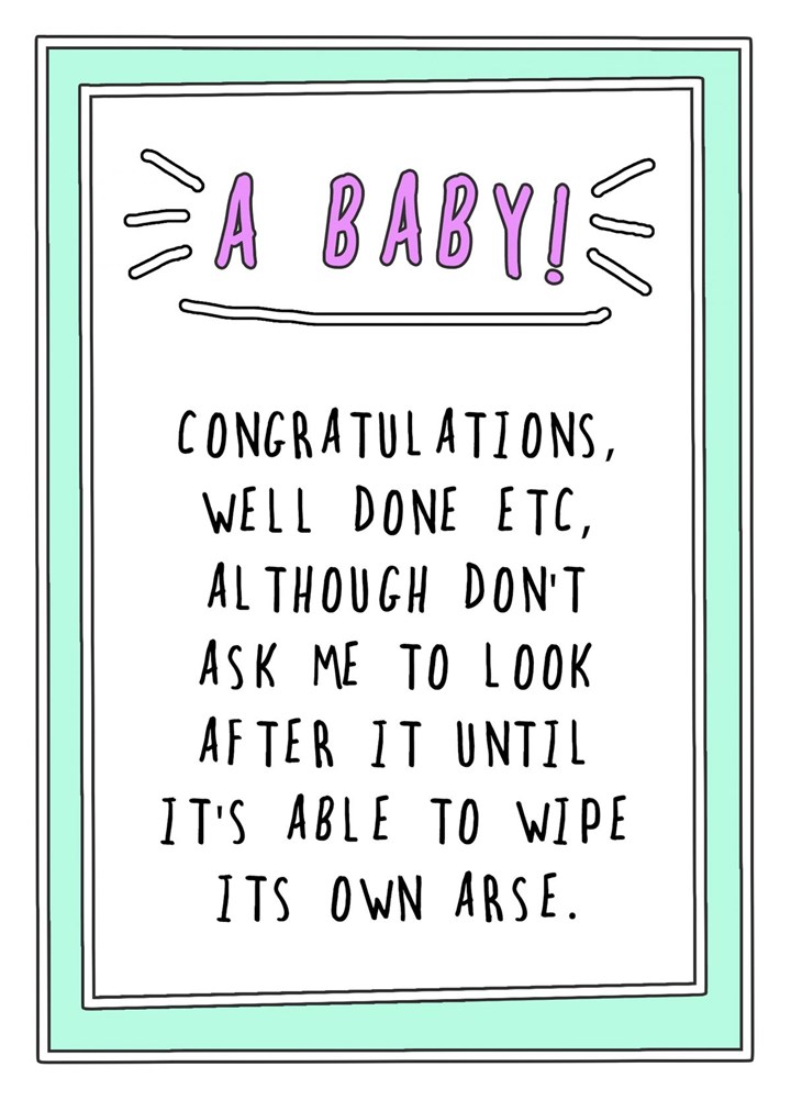 New Baby Nappy Change Card
