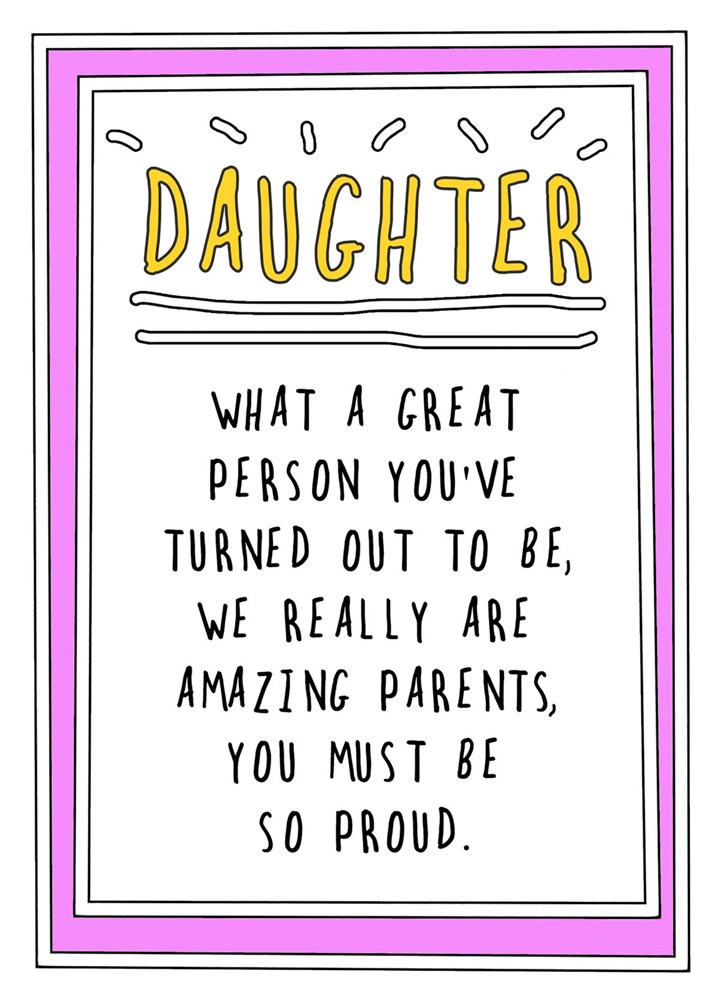One Lucky Daughter Card