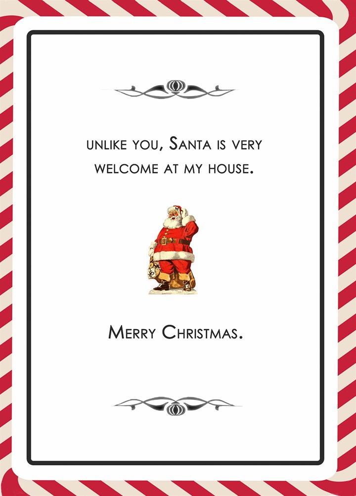Santa Is Welcome Card