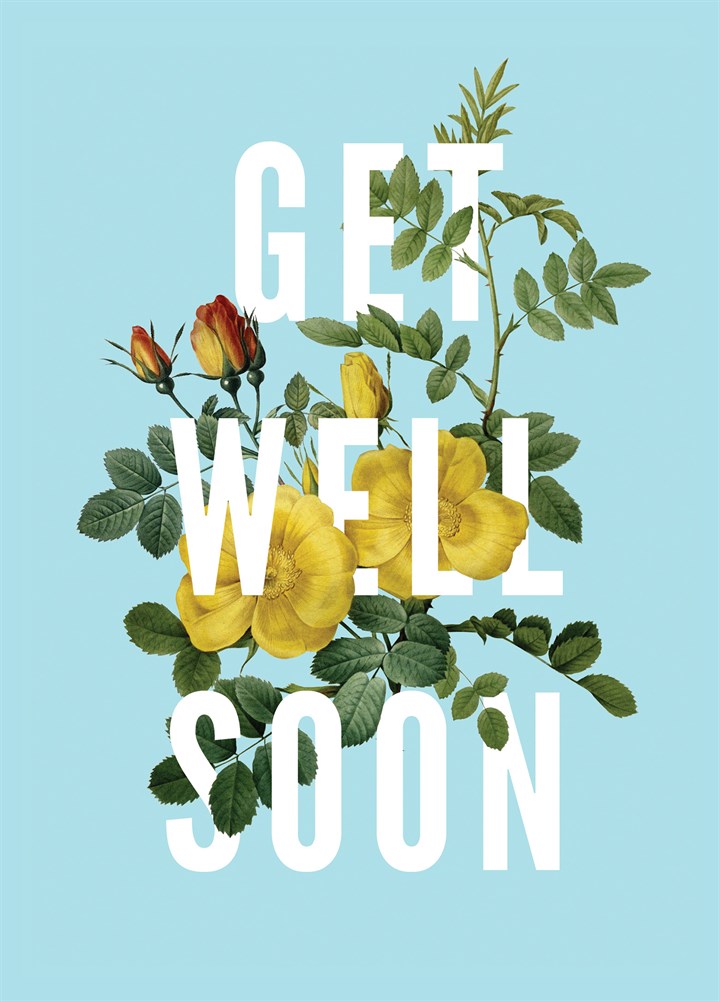Get Well Soon Flowers Card