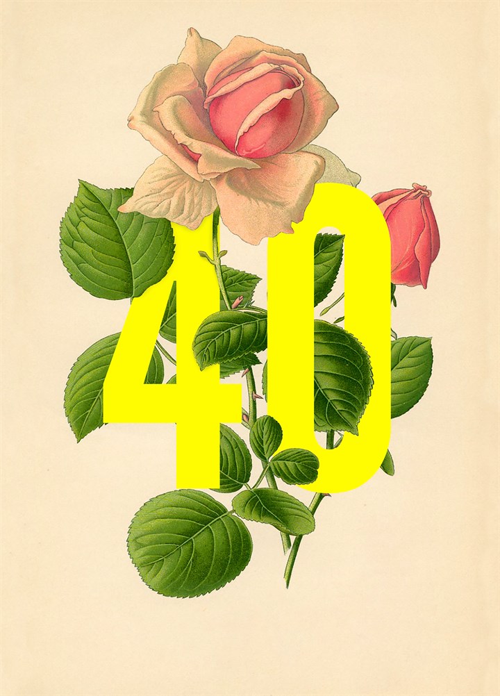 40th Flowers Card