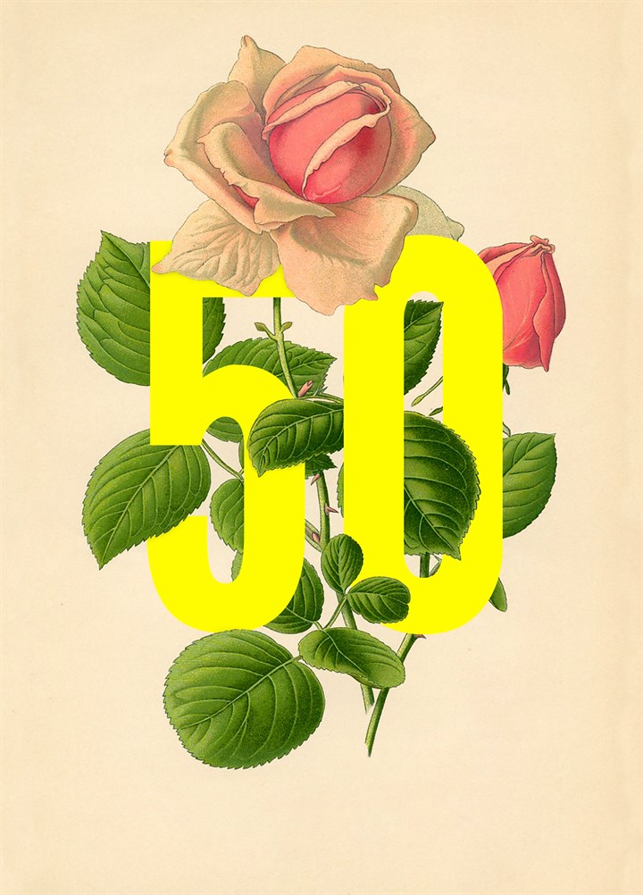 50th Flowers Card