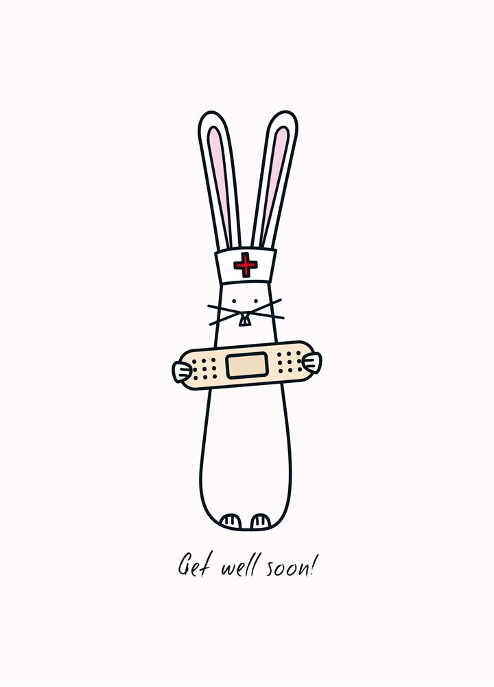 Bunny Get Well Soon Card
