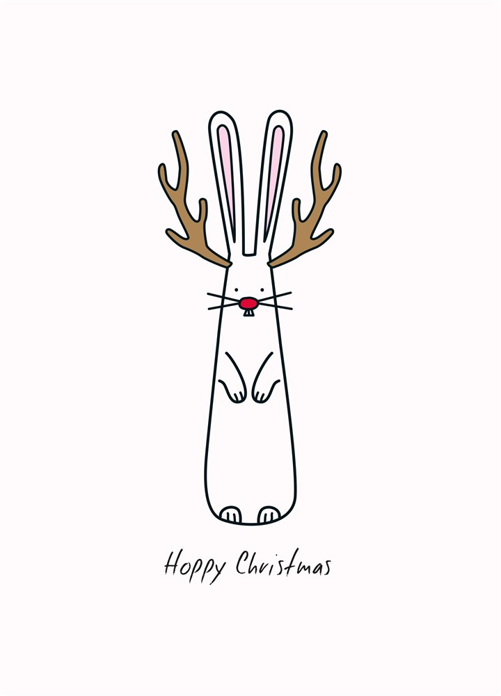 Hoppy Christmas Deer Card