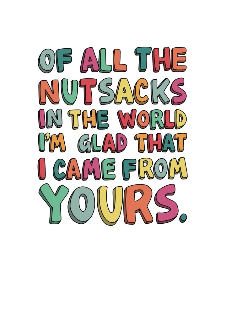 Fathers Day Nutsack Card