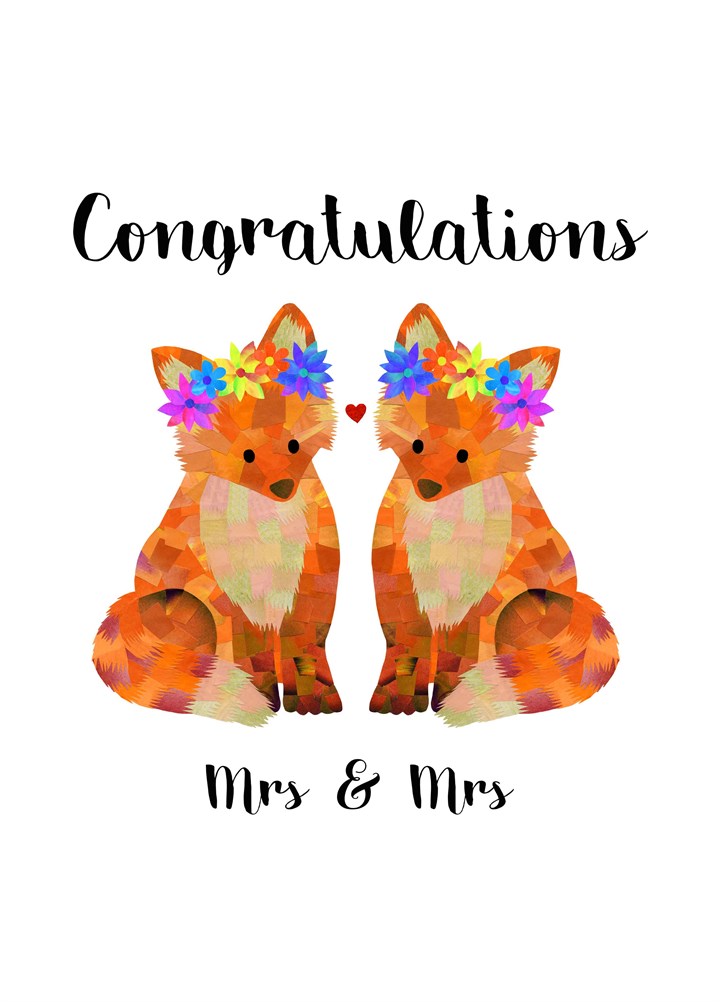 Congratulations Mrs & Mrs Card
