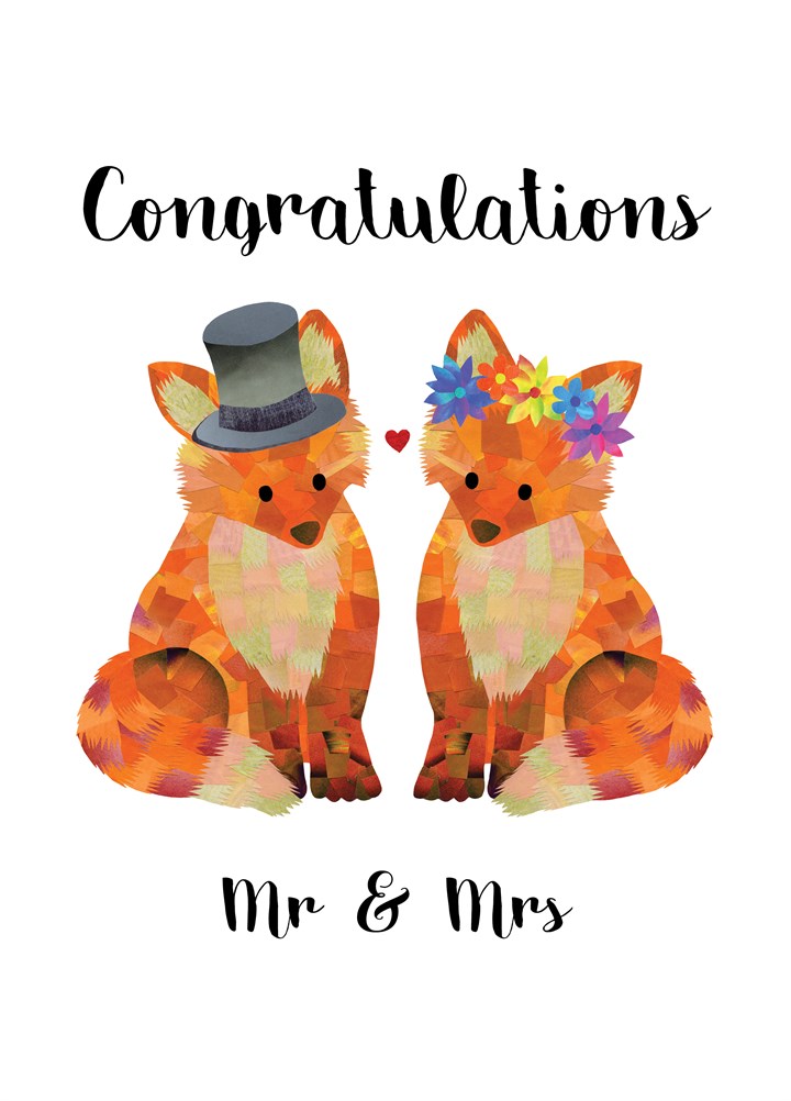 Mr And Mrs Fox Card
