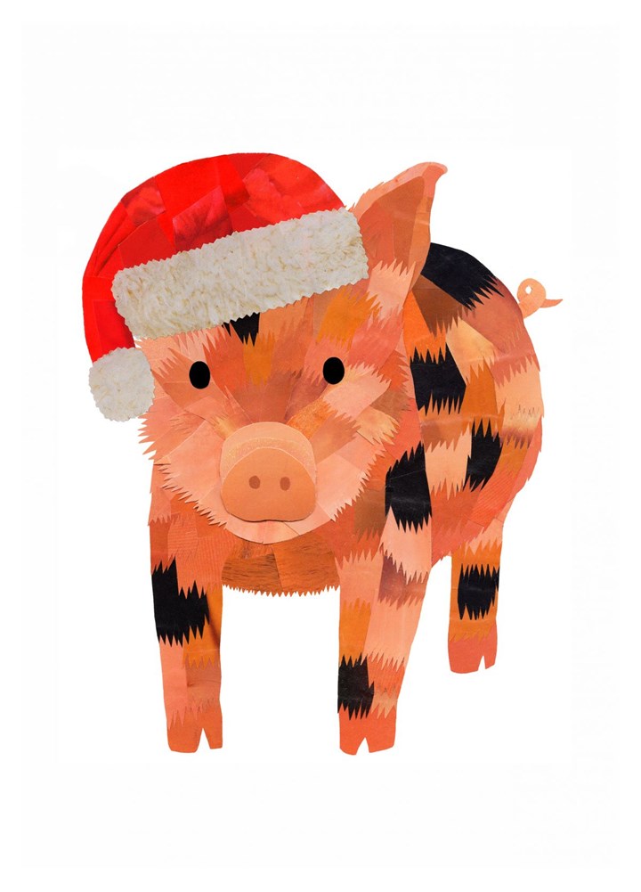 Christmas Pig Card