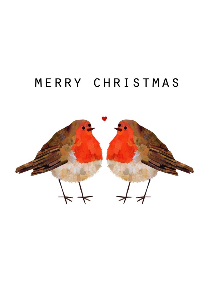 Robin Christmas Couple Card