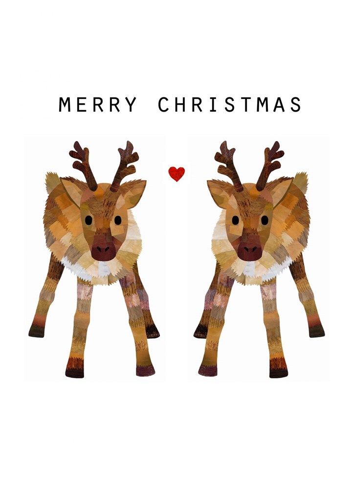 Christmas Couple Reindeers Card