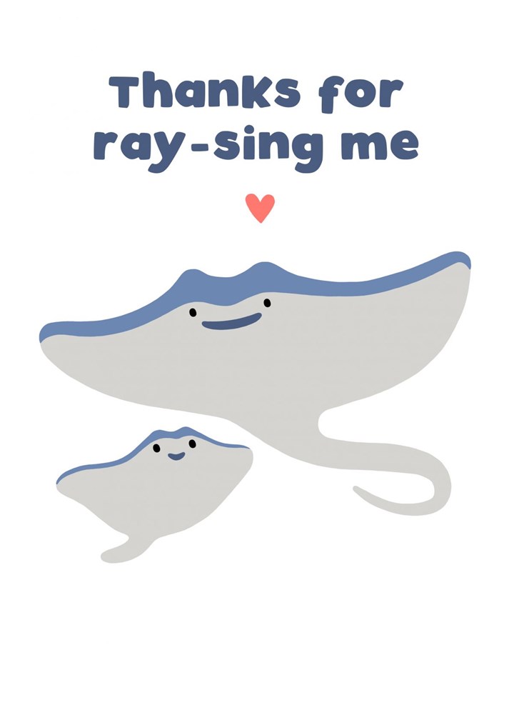 Thanks For Ray-sing Me Card