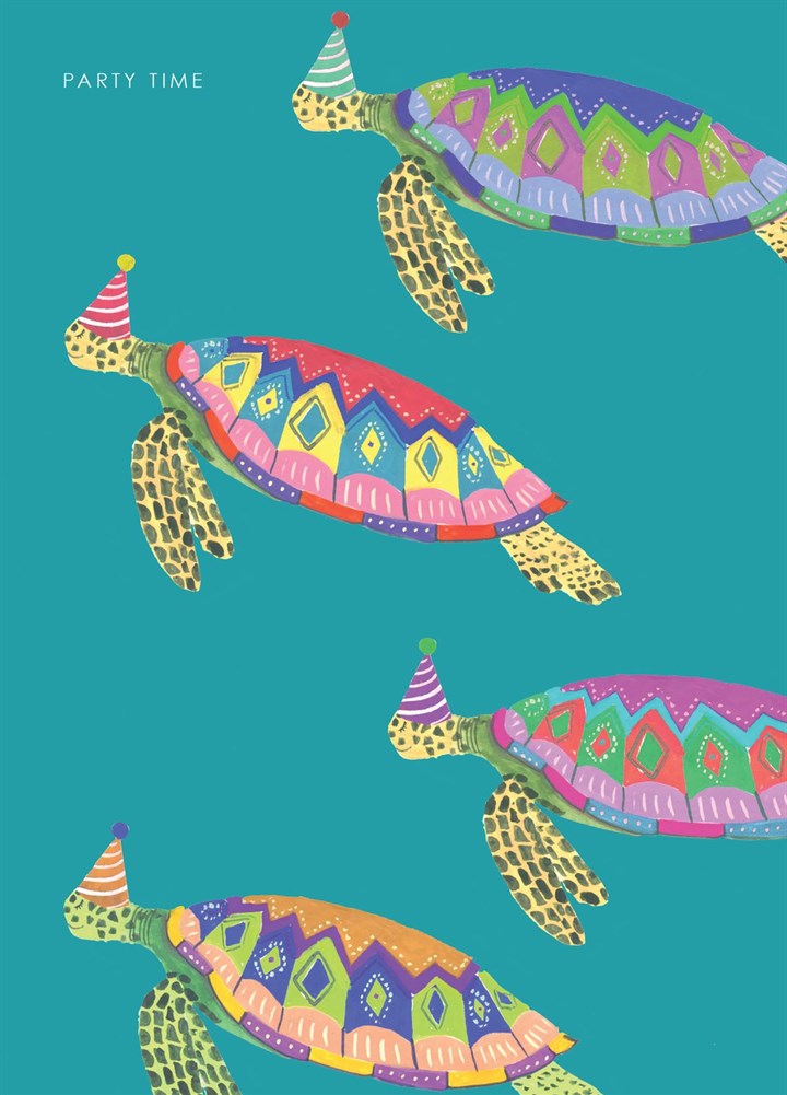 Party Turtles Birthday Card