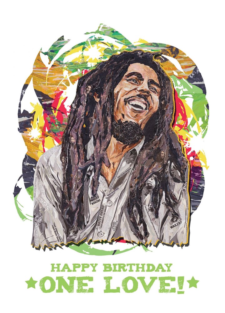 Bob Marley Birthday Card One Love Card