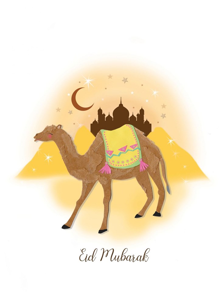Eid Mubarak Camel Card