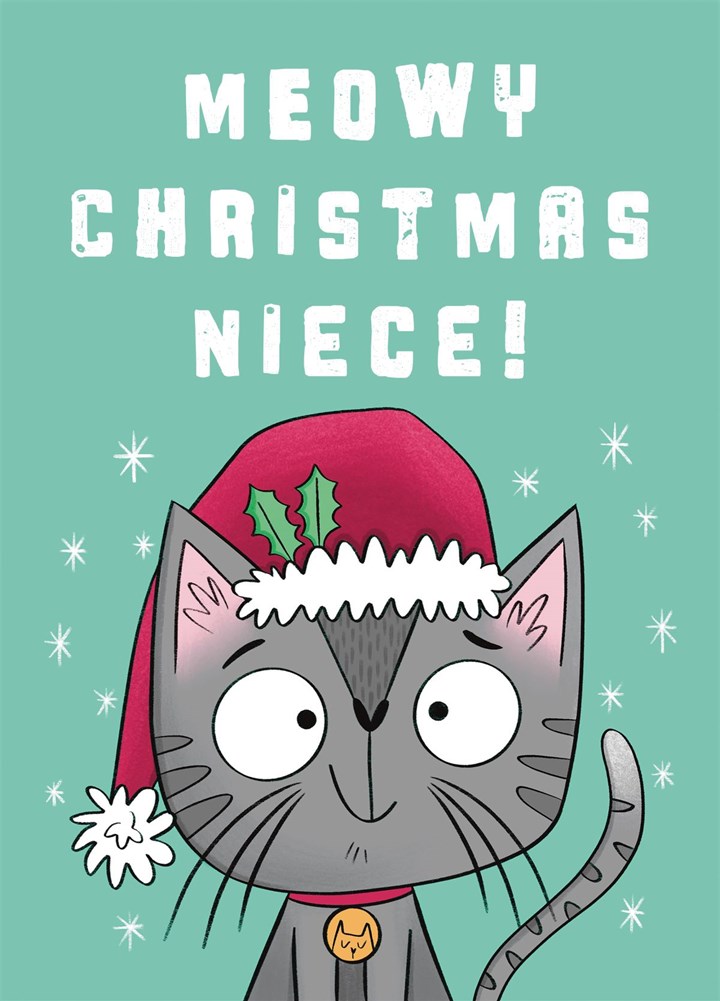 Meowy Christmas Niece! Cat Christmas Card