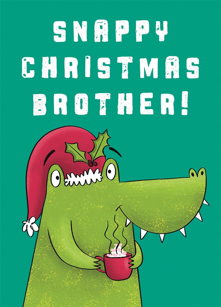 Brother Crocodile Christmas Card
