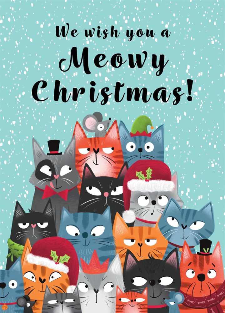 We Wish You A Meowy Christmas Card