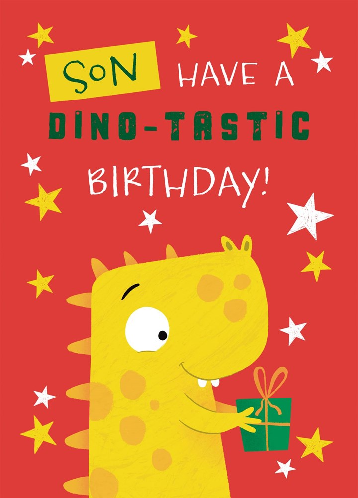 Son Dinosaur Birthday Card