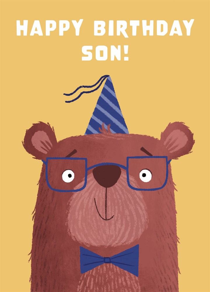 Bear Happy Birthday Son Card