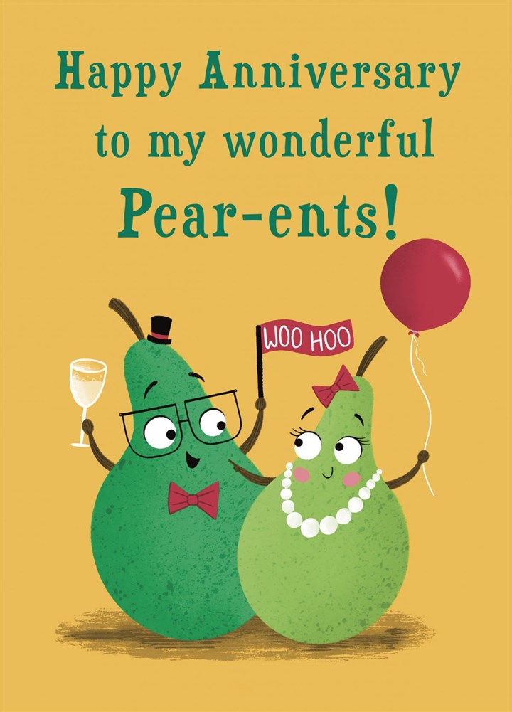 Pear-ents Funny Pears Anniversary Card