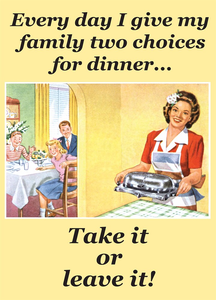Two Choices For Dinner Card