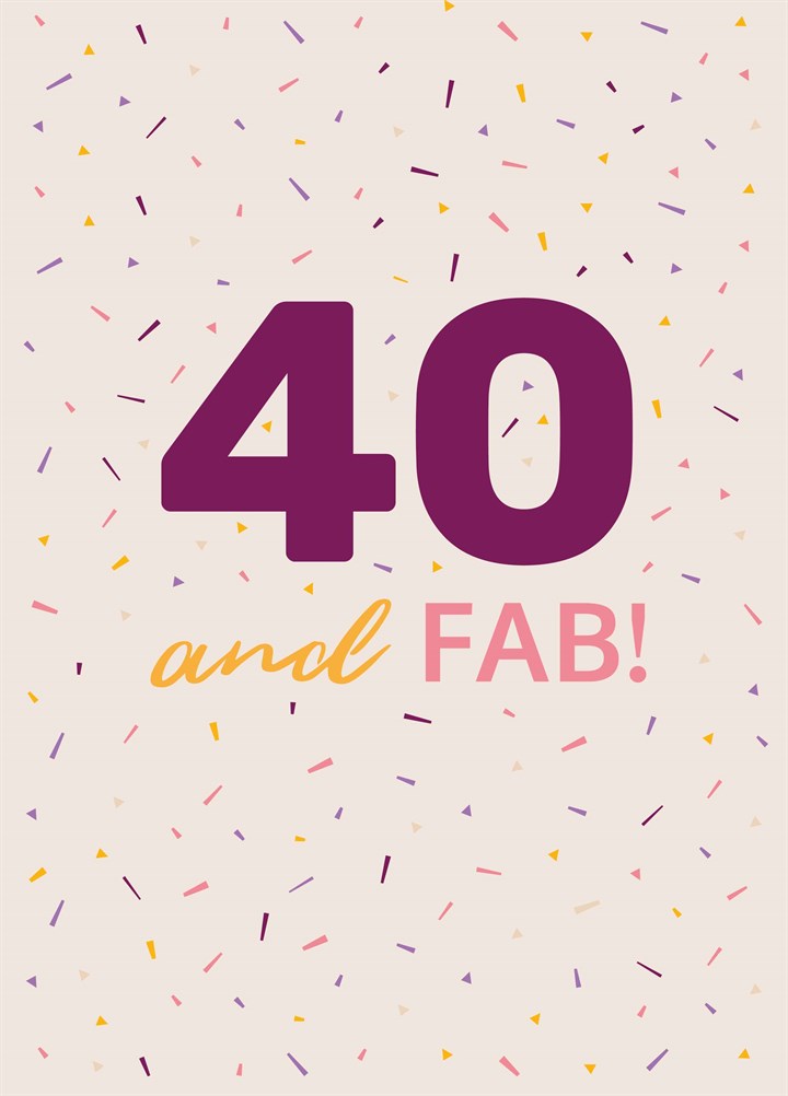 Forty And Fab Card