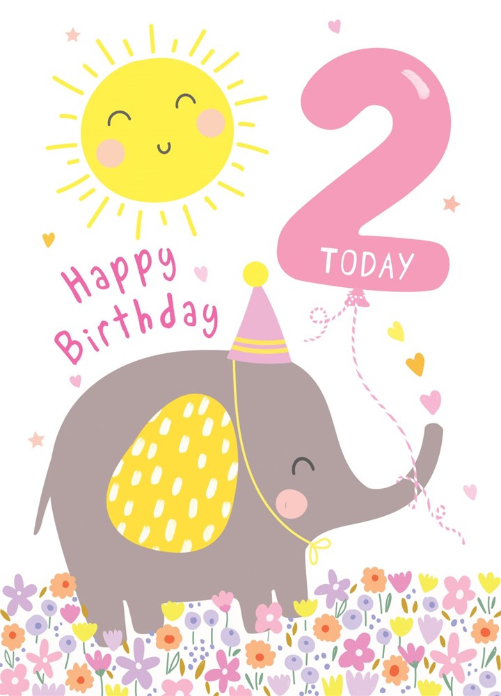 Happy Birthday 2 Today Card