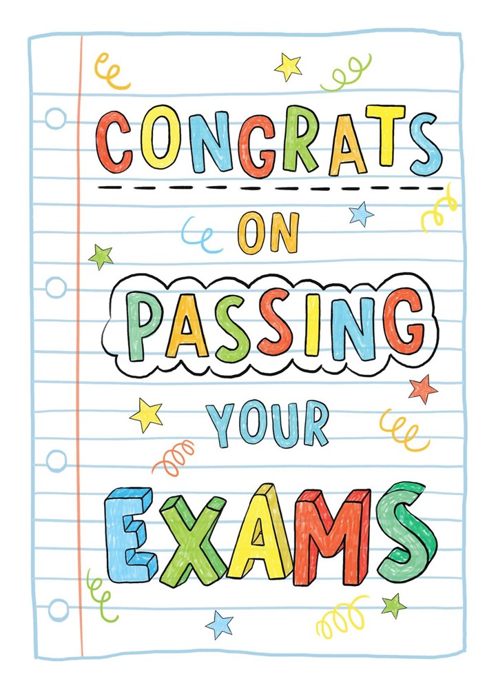 Exam Congratulations Card