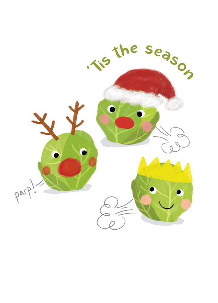 Tis The Season, Brussel Sprouts Christmas Card