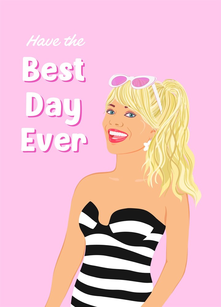 Best Day Ever Barbie Birthday Card