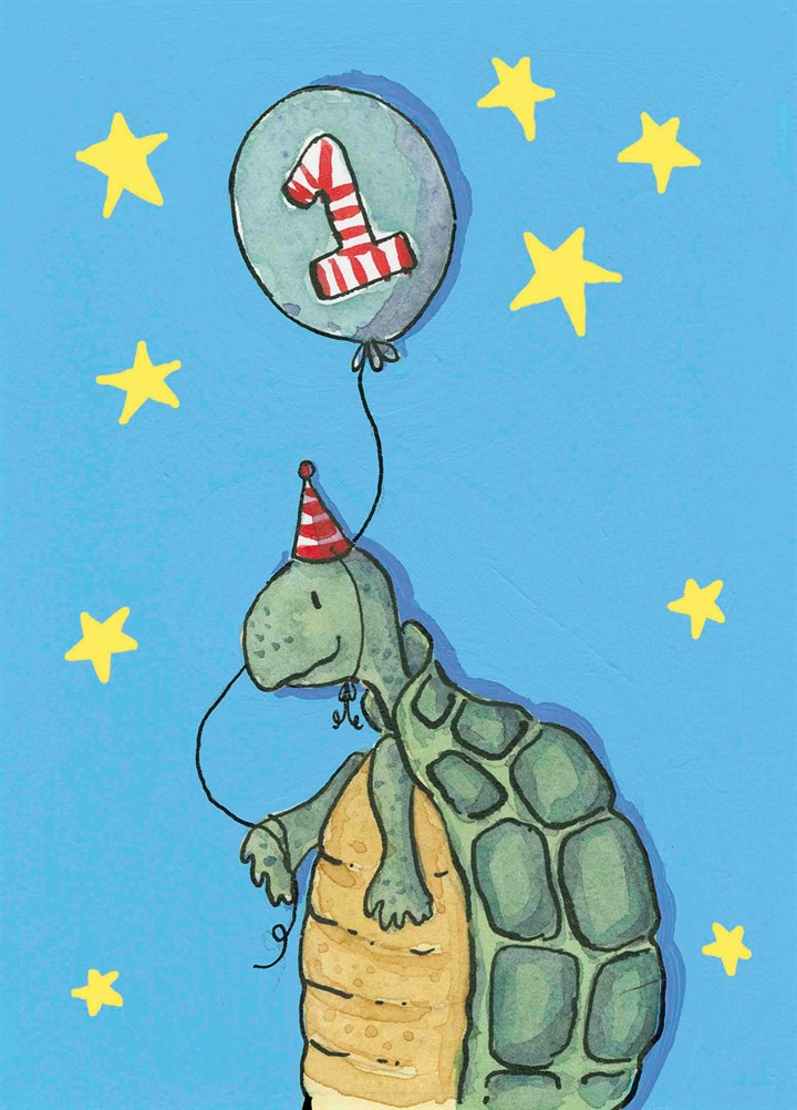 Happy 1st Birthday Tortoise Card