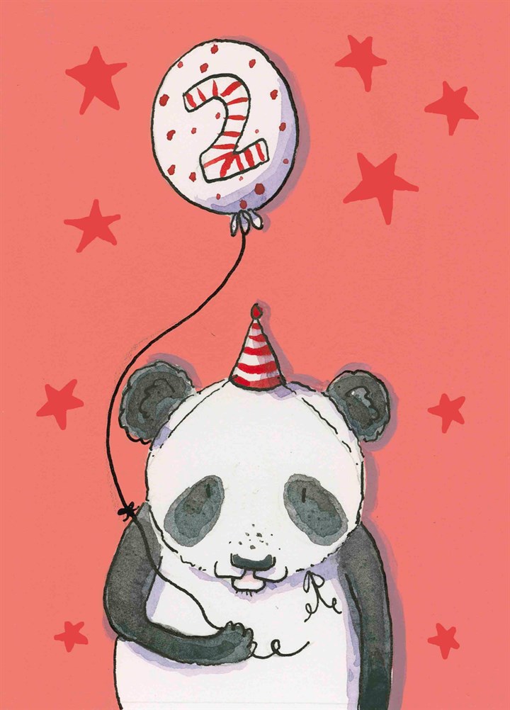 Happy 2nd Birthday Panda Card