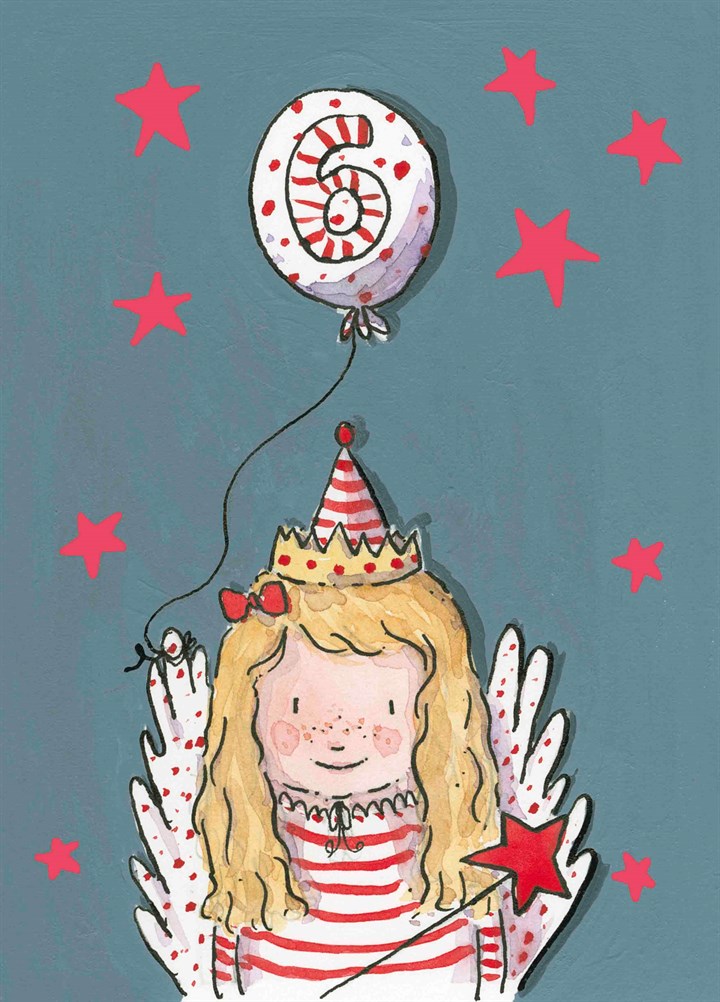 Happy 6th Birthday Princess Card