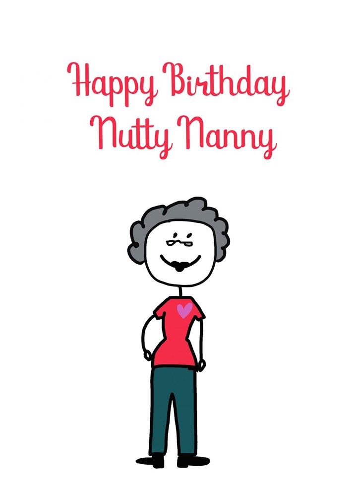 Happy Birthday Nutty Nanny Card