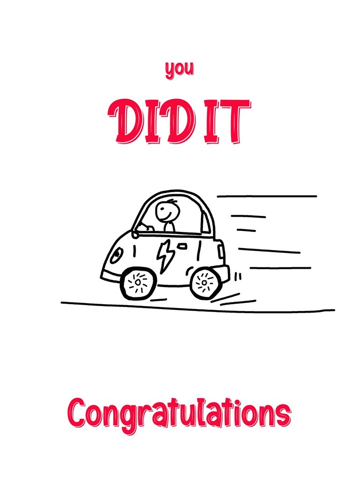 Congratulations On Passing Your Driving Test Card