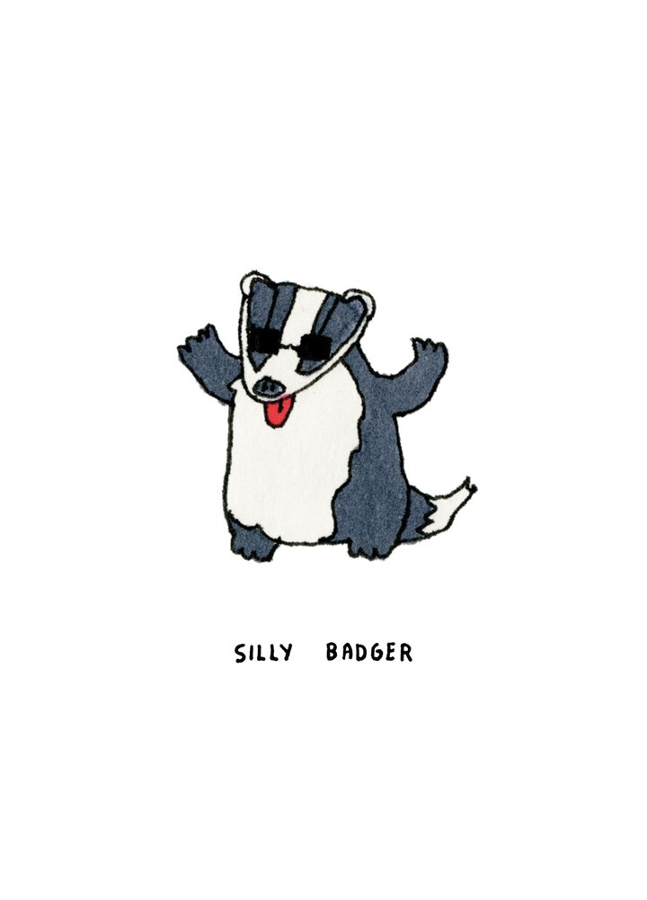 Silly Badger Card