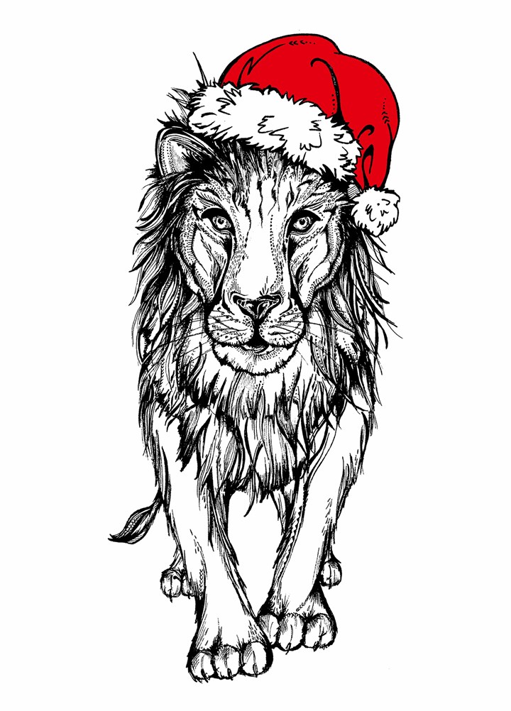 Christmas Lion Card