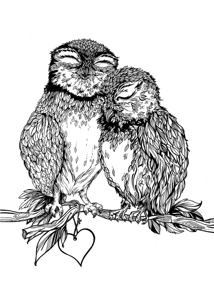 Two Love Owls Card