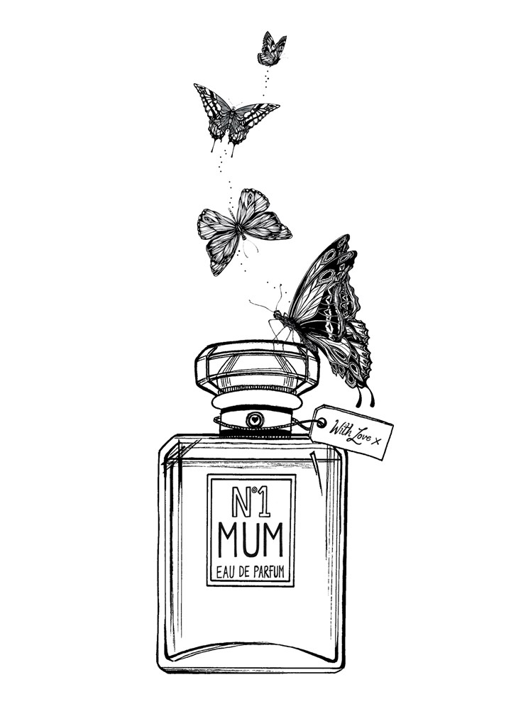 No1 Mum Butterflies Card