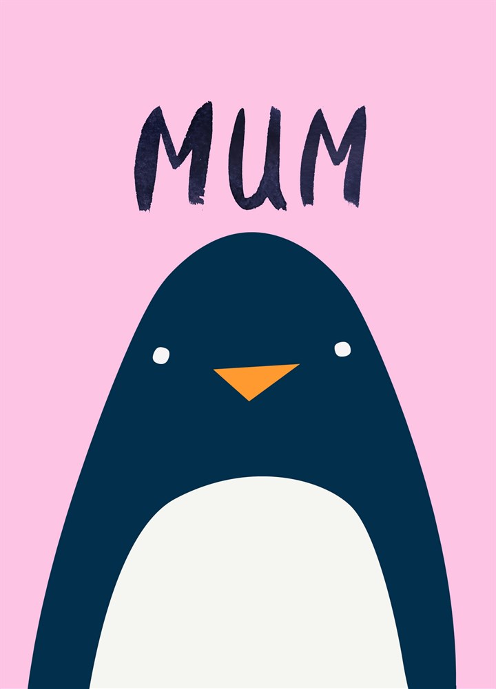 Mum Penguin Card