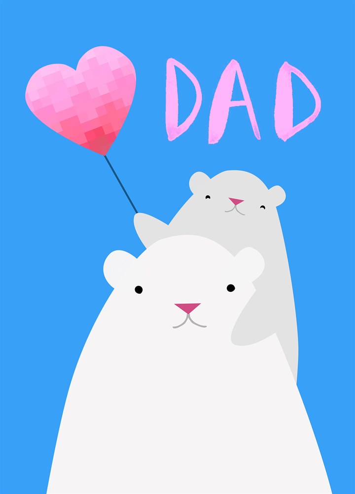 Dad Polar Bears Card