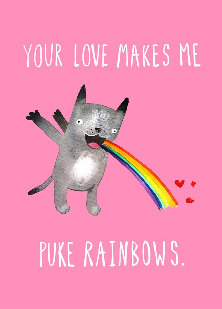 Love Makes Me Puke Card