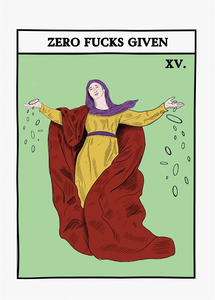 Zero Fucks Given Card