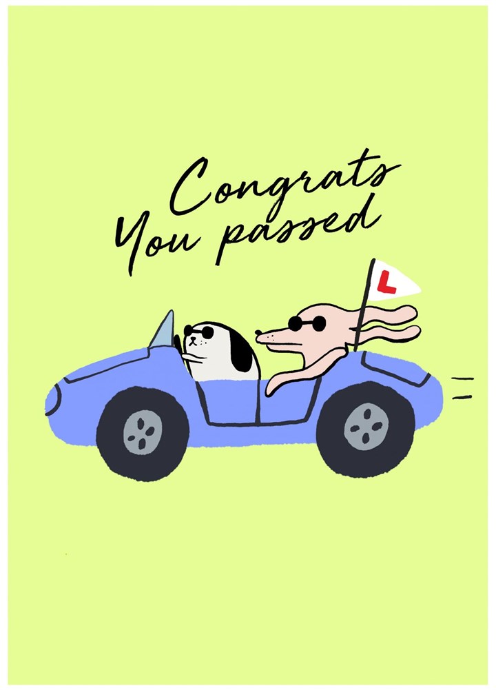 Congrats You Passed Driving Test Card