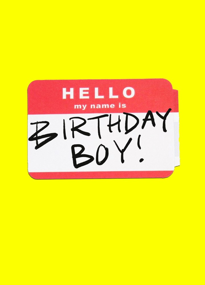 Name Is Birthday Boy Card