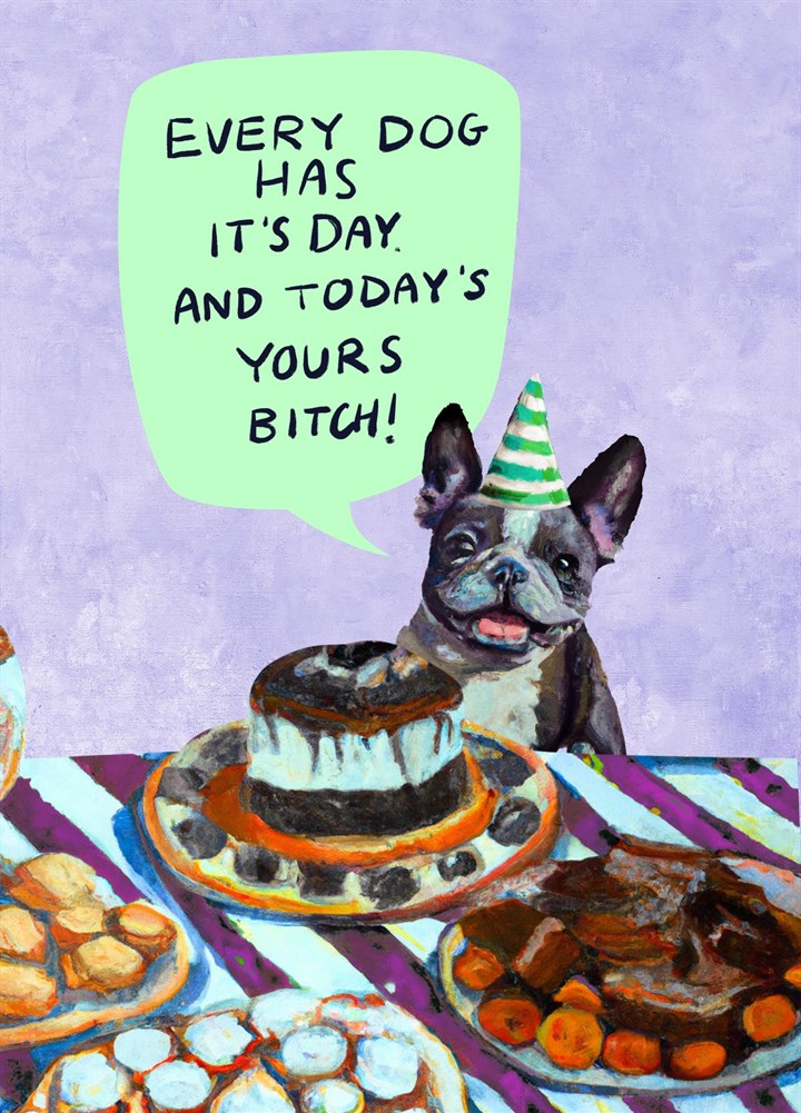 Dog Has His Birthday Card
