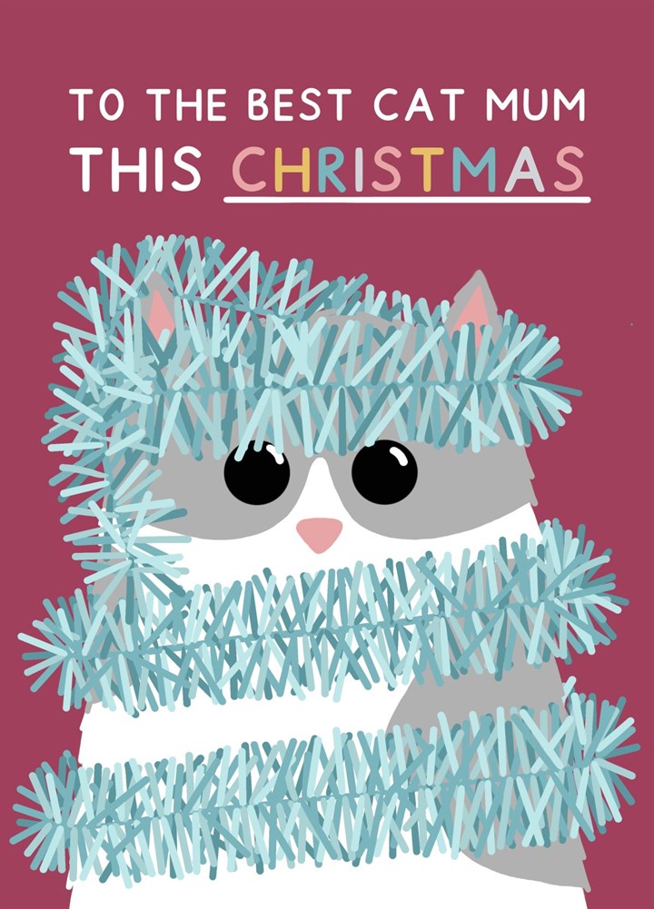 To The Best Cat Mum This Christmas Card